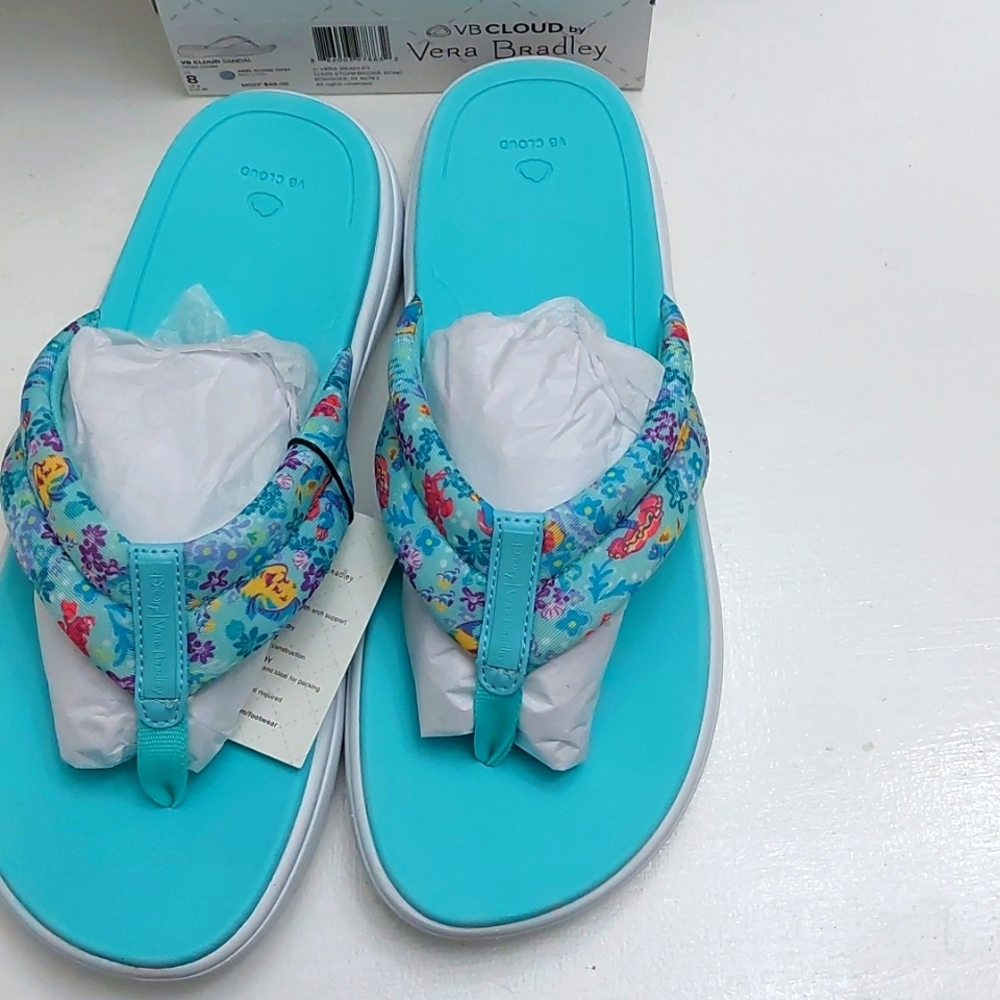 SALE Vera Bradley Cloud Flip Flops Disney Little Mermaid NWT